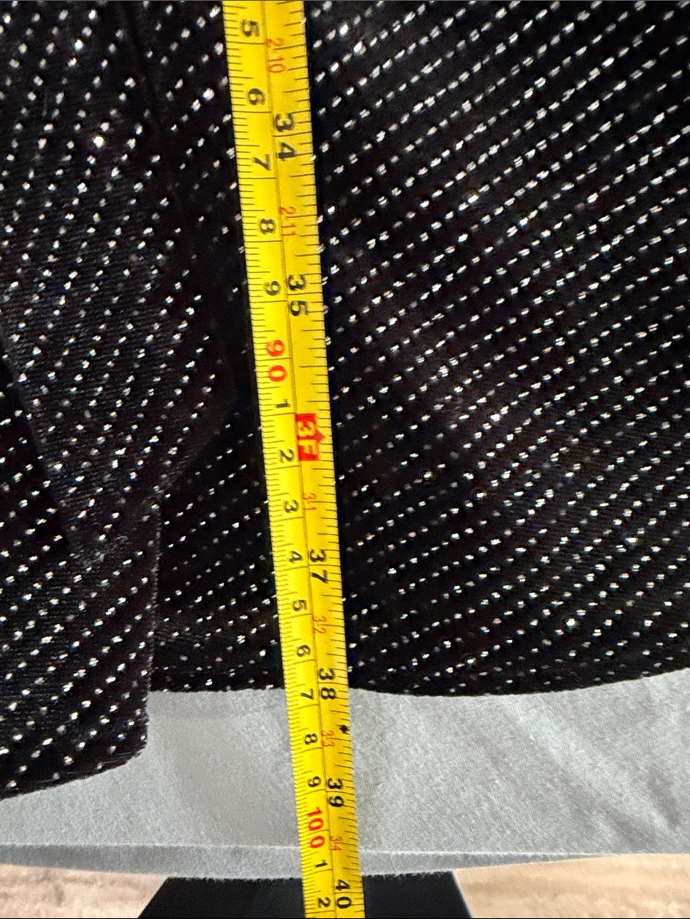 Karl Lagerfeld Black Metallic Wrap Dress with Long Sleeves size 10 - Picture 14 of 15
